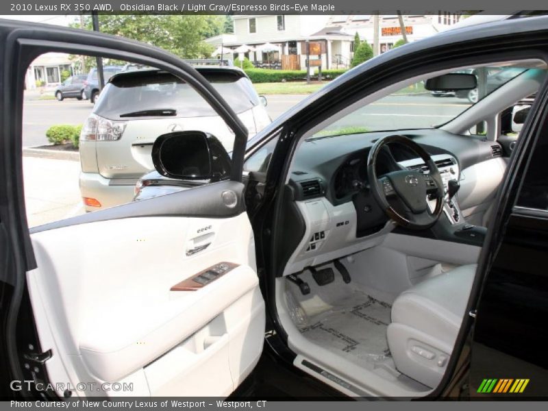 Obsidian Black / Light Gray/Espresso Birds-Eye Maple 2010 Lexus RX 350 AWD
