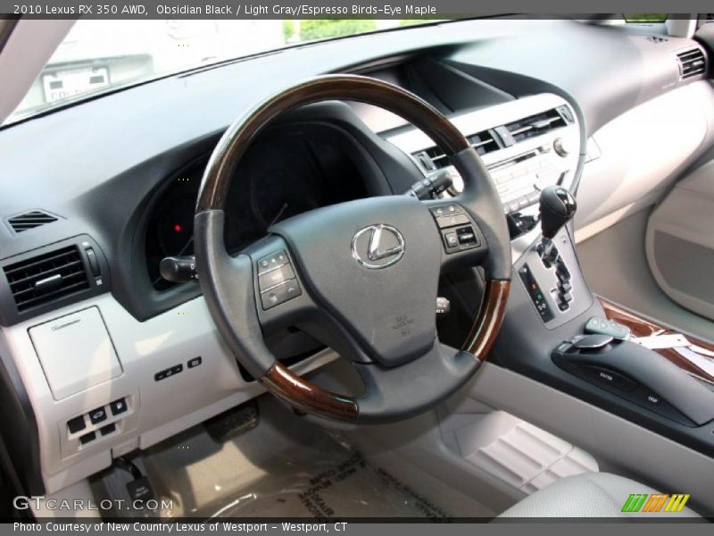 Obsidian Black / Light Gray/Espresso Birds-Eye Maple 2010 Lexus RX 350 AWD