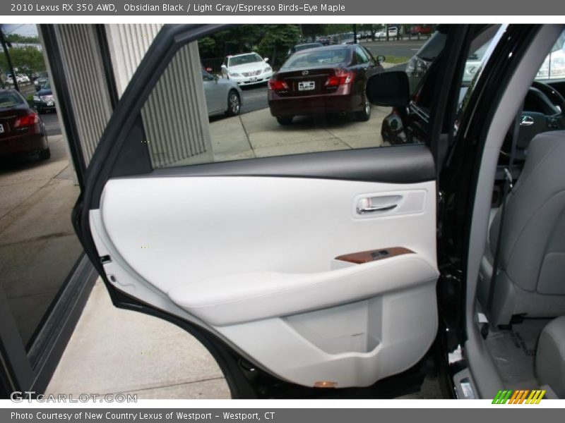 Obsidian Black / Light Gray/Espresso Birds-Eye Maple 2010 Lexus RX 350 AWD