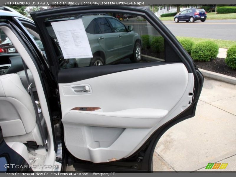 Obsidian Black / Light Gray/Espresso Birds-Eye Maple 2010 Lexus RX 350 AWD