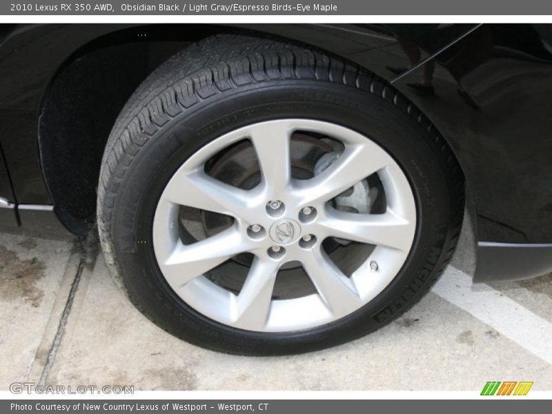Obsidian Black / Light Gray/Espresso Birds-Eye Maple 2010 Lexus RX 350 AWD