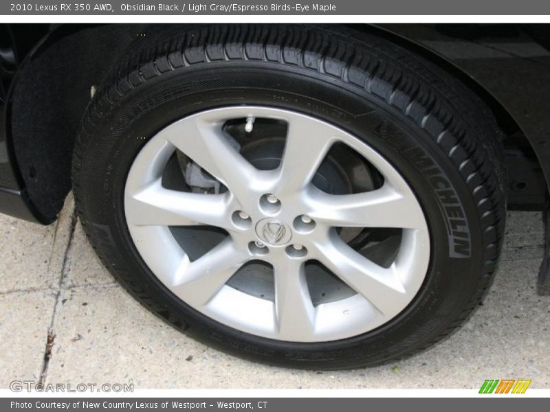 Obsidian Black / Light Gray/Espresso Birds-Eye Maple 2010 Lexus RX 350 AWD