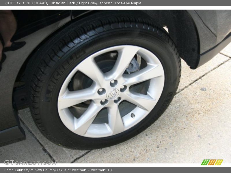 Obsidian Black / Light Gray/Espresso Birds-Eye Maple 2010 Lexus RX 350 AWD