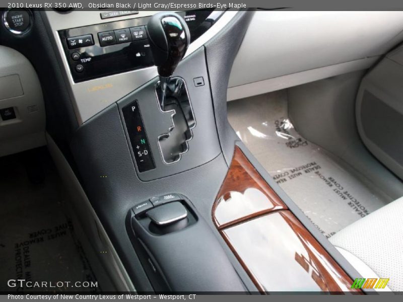 Obsidian Black / Light Gray/Espresso Birds-Eye Maple 2010 Lexus RX 350 AWD