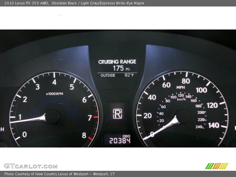 Obsidian Black / Light Gray/Espresso Birds-Eye Maple 2010 Lexus RX 350 AWD