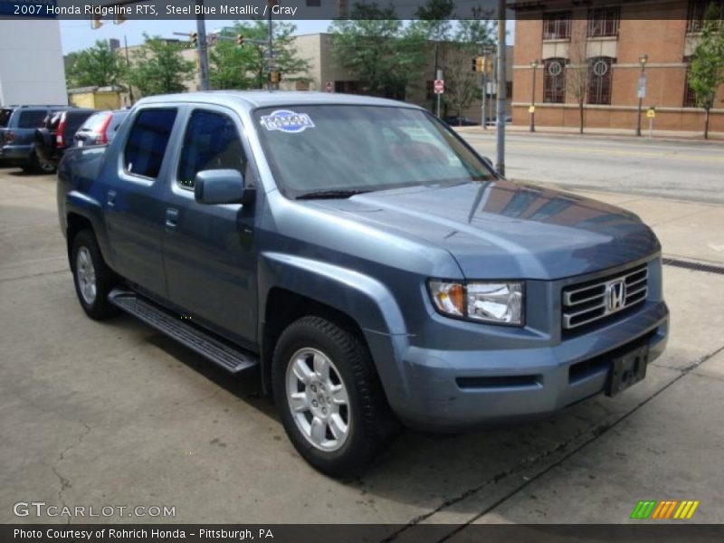 Steel Blue Metallic / Gray 2007 Honda Ridgeline RTS