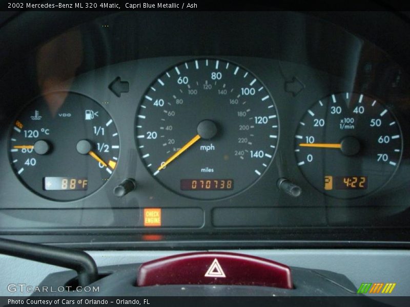 Capri Blue Metallic / Ash 2002 Mercedes-Benz ML 320 4Matic