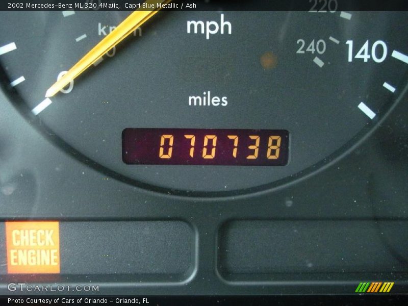 Capri Blue Metallic / Ash 2002 Mercedes-Benz ML 320 4Matic