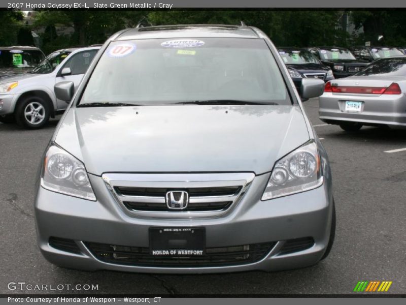 Slate Green Metallic / Gray 2007 Honda Odyssey EX-L
