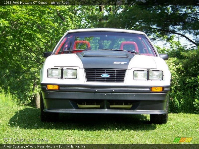 White / Red 1983 Ford Mustang GT Coupe