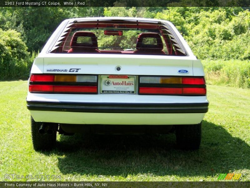 White / Red 1983 Ford Mustang GT Coupe