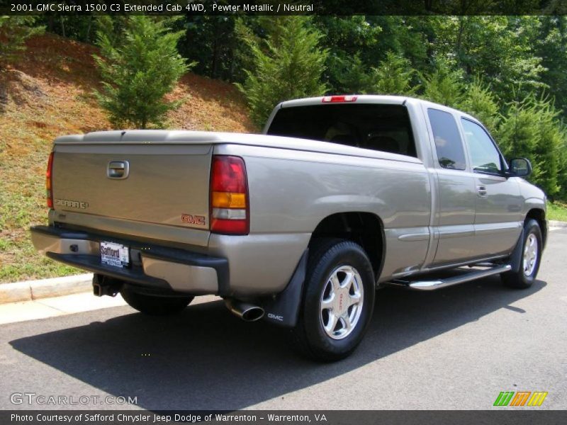 Pewter Metallic / Neutral 2001 GMC Sierra 1500 C3 Extended Cab 4WD