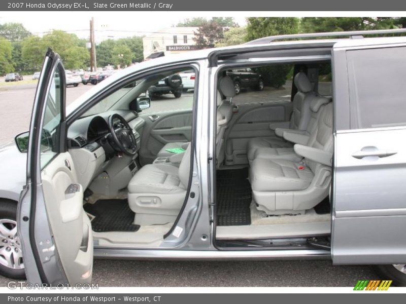 Slate Green Metallic / Gray 2007 Honda Odyssey EX-L