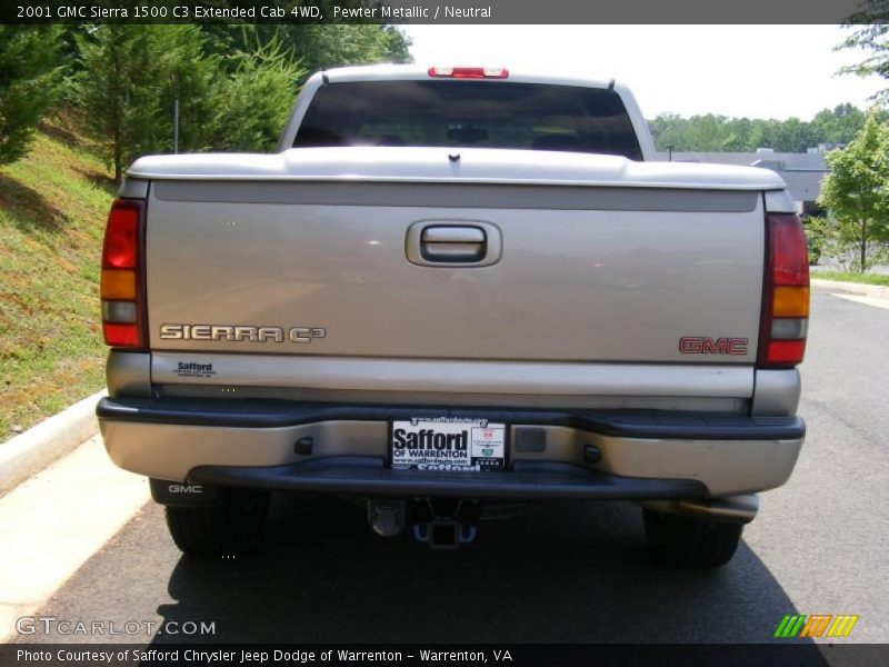 Pewter Metallic / Neutral 2001 GMC Sierra 1500 C3 Extended Cab 4WD