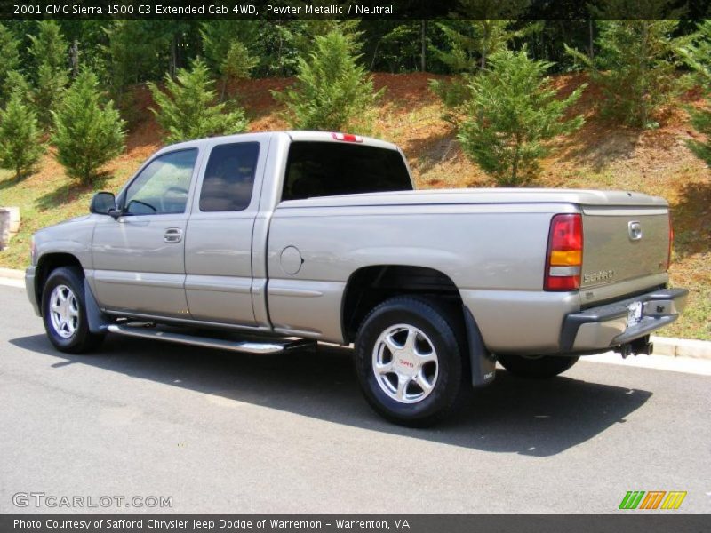 Pewter Metallic / Neutral 2001 GMC Sierra 1500 C3 Extended Cab 4WD