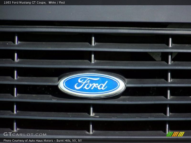 White / Red 1983 Ford Mustang GT Coupe