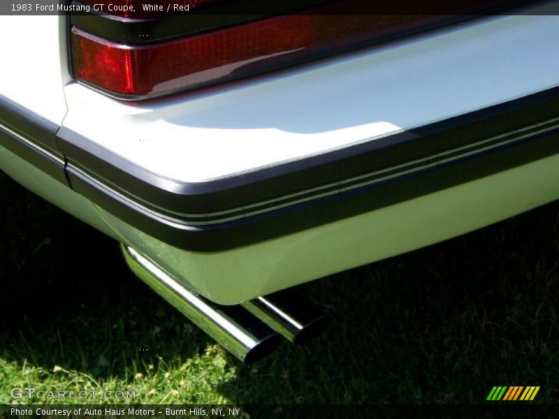 White / Red 1983 Ford Mustang GT Coupe