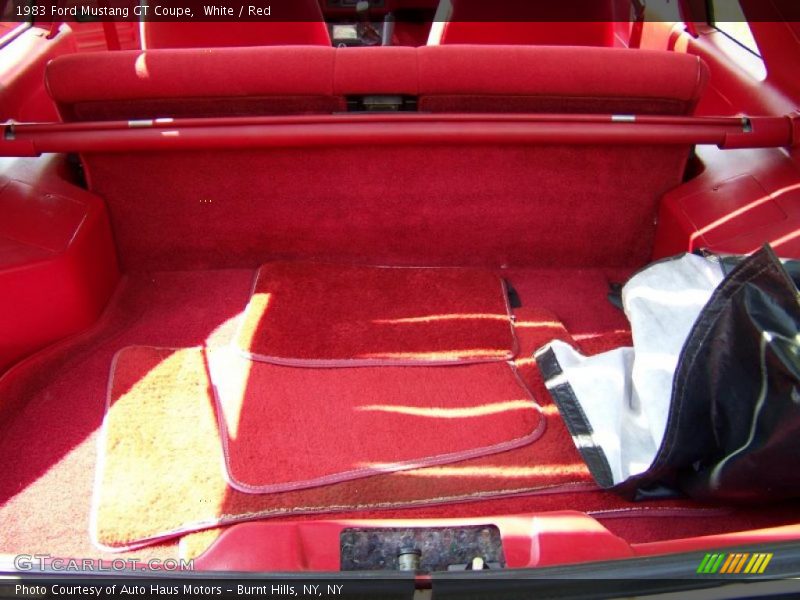 White / Red 1983 Ford Mustang GT Coupe