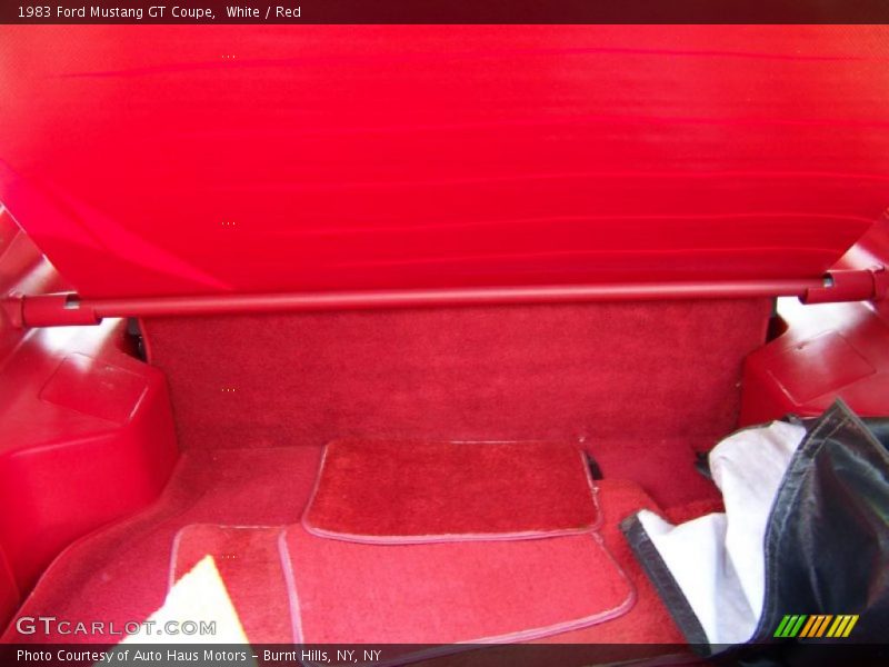 White / Red 1983 Ford Mustang GT Coupe