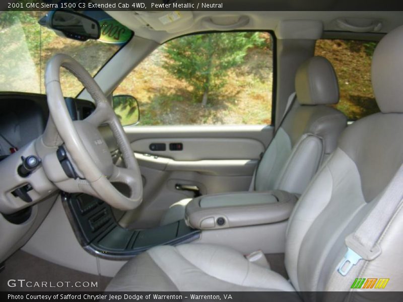Pewter Metallic / Neutral 2001 GMC Sierra 1500 C3 Extended Cab 4WD