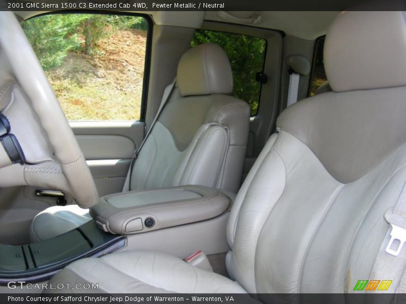 Pewter Metallic / Neutral 2001 GMC Sierra 1500 C3 Extended Cab 4WD