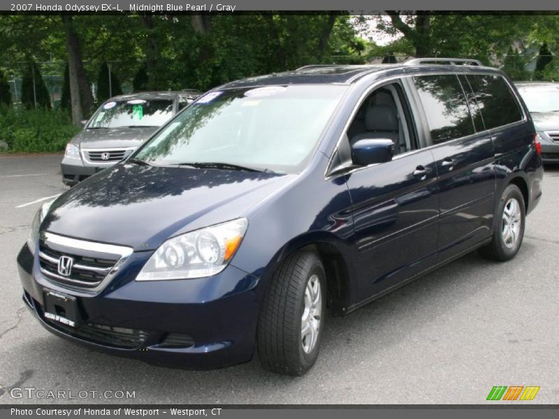 Midnight Blue Pearl / Gray 2007 Honda Odyssey EX-L