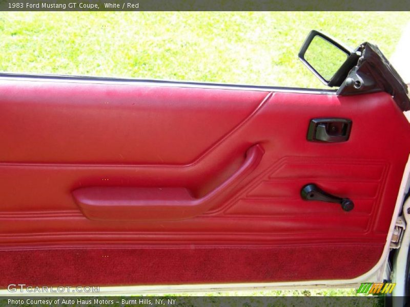 White / Red 1983 Ford Mustang GT Coupe