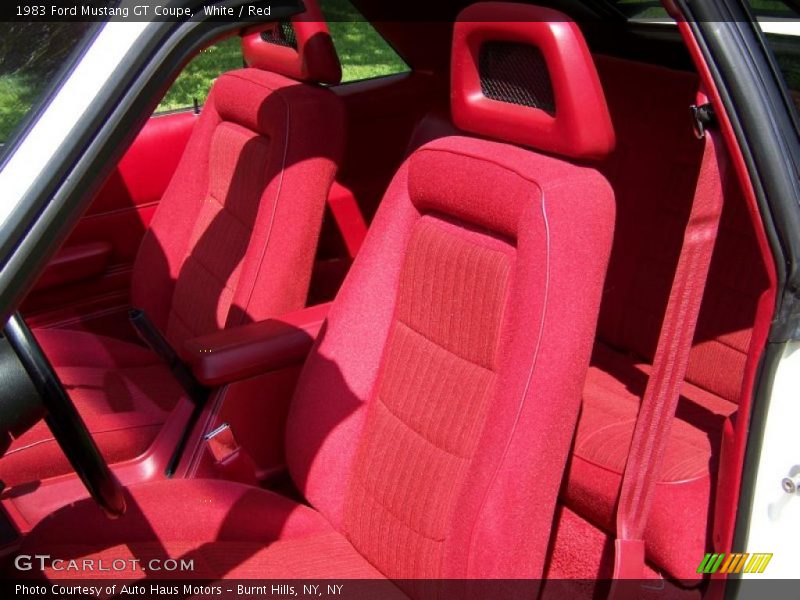 White / Red 1983 Ford Mustang GT Coupe