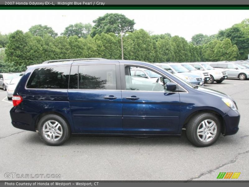 Midnight Blue Pearl / Gray 2007 Honda Odyssey EX-L