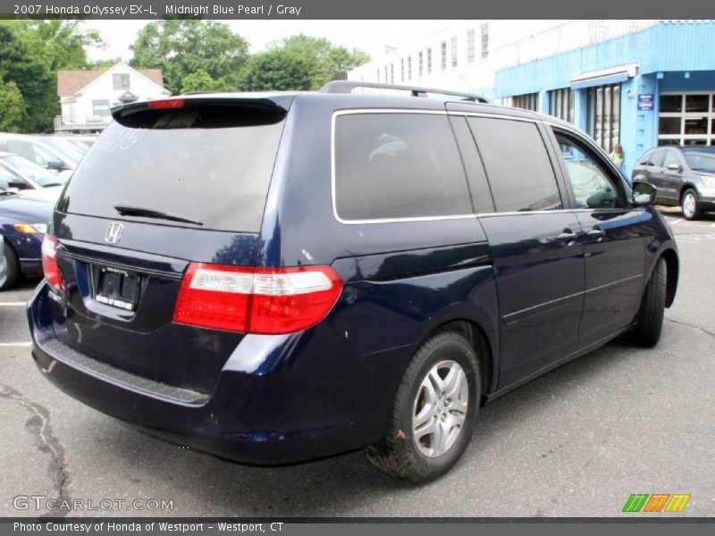 Midnight Blue Pearl / Gray 2007 Honda Odyssey EX-L