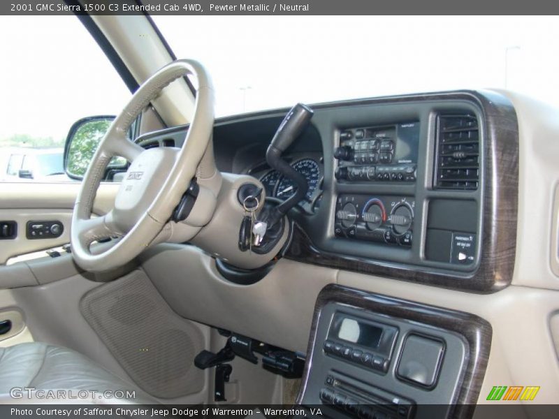 Pewter Metallic / Neutral 2001 GMC Sierra 1500 C3 Extended Cab 4WD