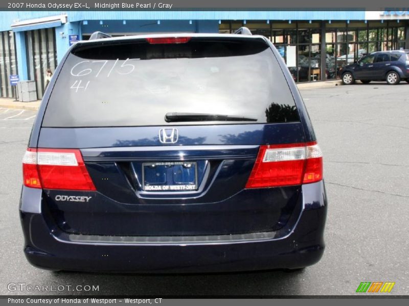 Midnight Blue Pearl / Gray 2007 Honda Odyssey EX-L