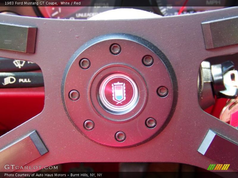 White / Red 1983 Ford Mustang GT Coupe