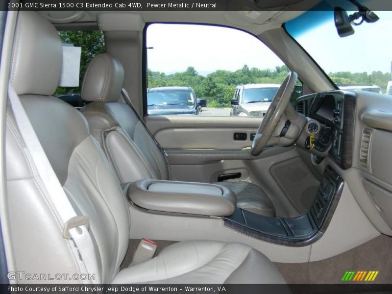 Pewter Metallic / Neutral 2001 GMC Sierra 1500 C3 Extended Cab 4WD