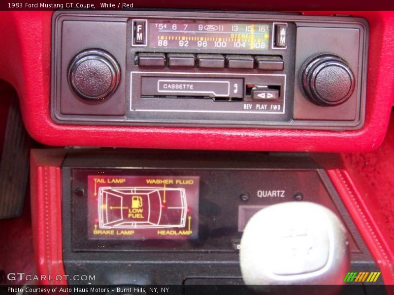 White / Red 1983 Ford Mustang GT Coupe
