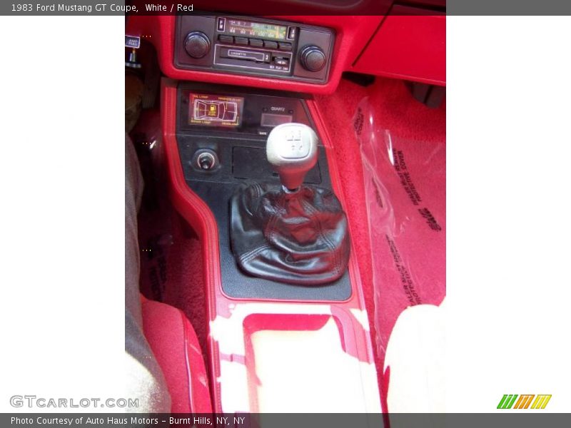 White / Red 1983 Ford Mustang GT Coupe