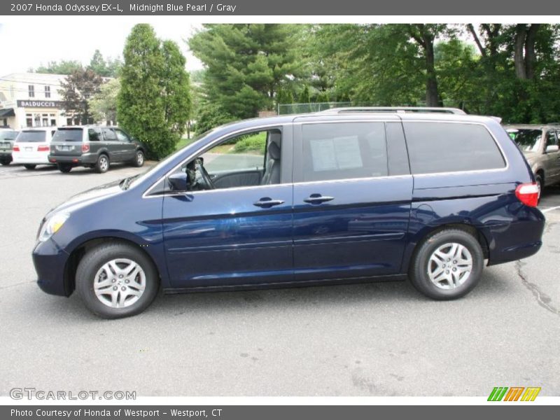 Midnight Blue Pearl / Gray 2007 Honda Odyssey EX-L