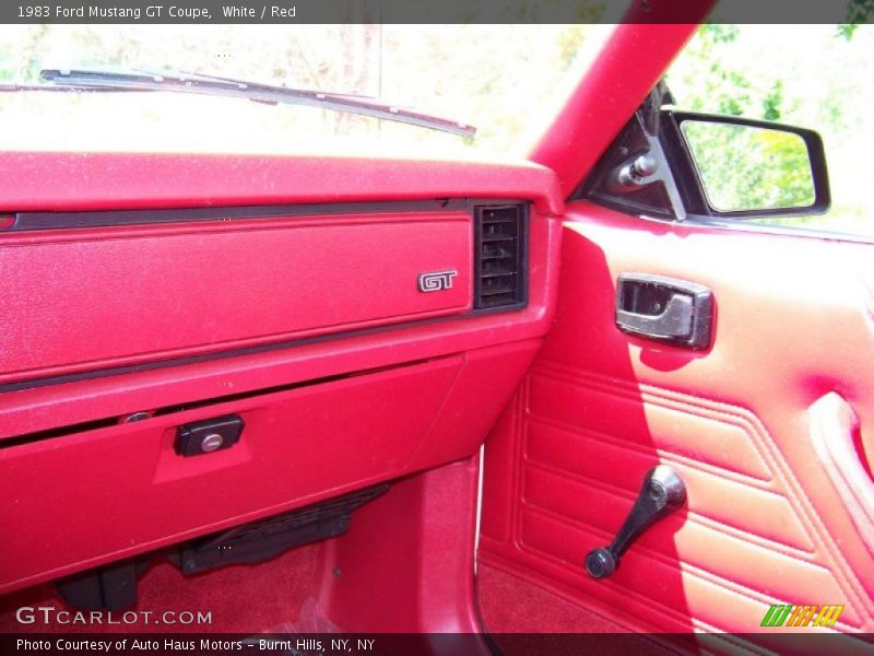 White / Red 1983 Ford Mustang GT Coupe