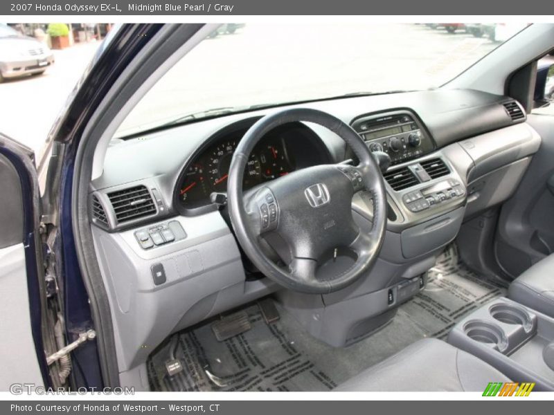 Midnight Blue Pearl / Gray 2007 Honda Odyssey EX-L