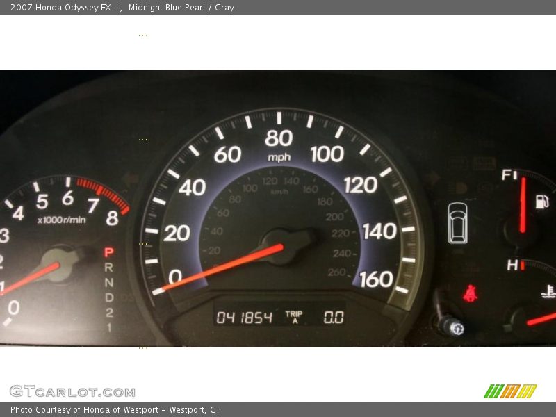 Midnight Blue Pearl / Gray 2007 Honda Odyssey EX-L