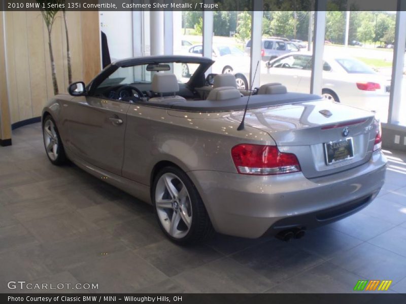 Cashmere Silver Metallic / Taupe 2010 BMW 1 Series 135i Convertible