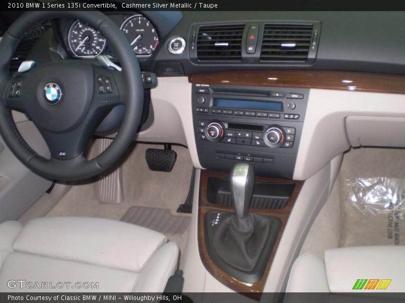 Cashmere Silver Metallic / Taupe 2010 BMW 1 Series 135i Convertible