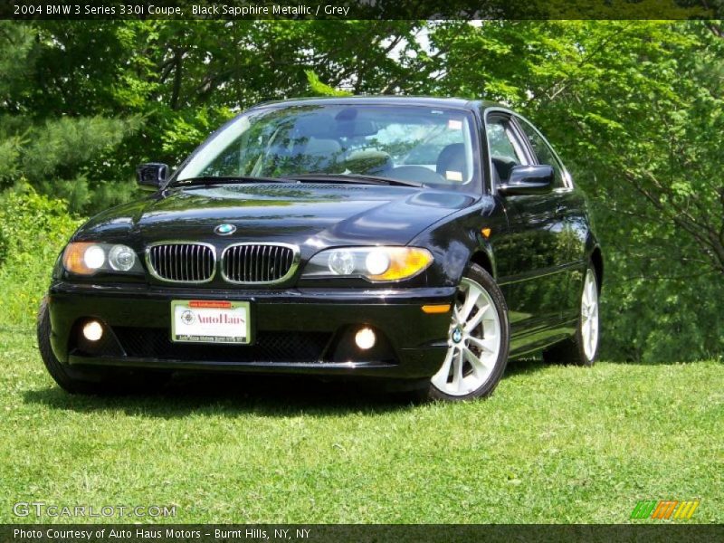 Black Sapphire Metallic / Grey 2004 BMW 3 Series 330i Coupe