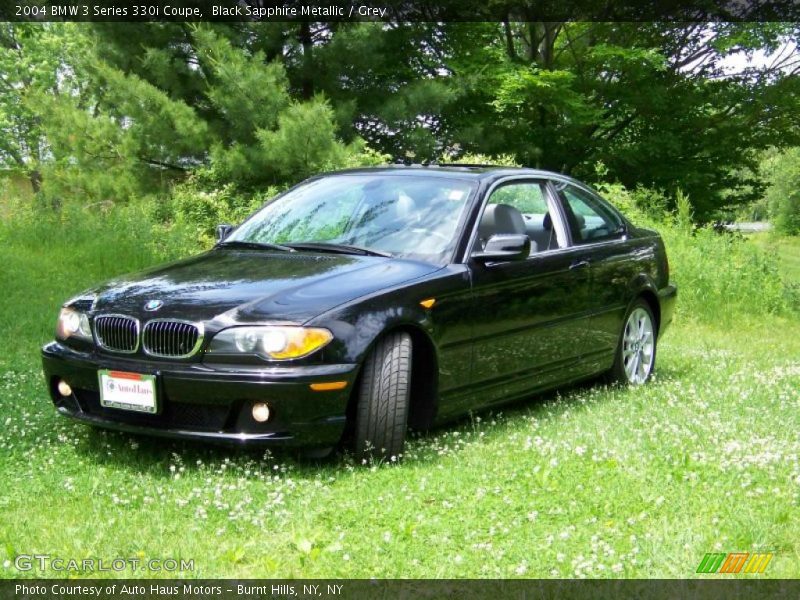Black Sapphire Metallic / Grey 2004 BMW 3 Series 330i Coupe