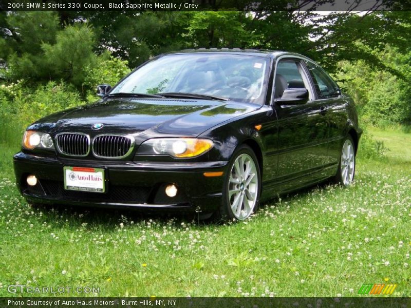 Black Sapphire Metallic / Grey 2004 BMW 3 Series 330i Coupe