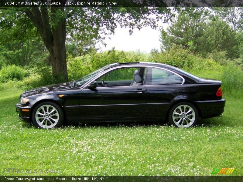Black Sapphire Metallic / Grey 2004 BMW 3 Series 330i Coupe