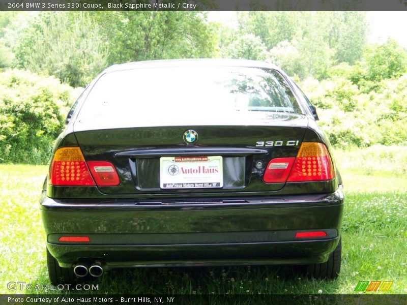 Black Sapphire Metallic / Grey 2004 BMW 3 Series 330i Coupe