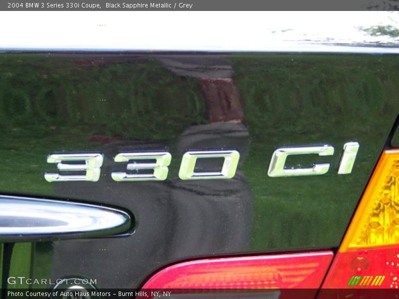 Black Sapphire Metallic / Grey 2004 BMW 3 Series 330i Coupe