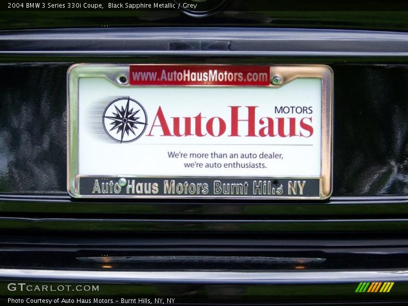 Black Sapphire Metallic / Grey 2004 BMW 3 Series 330i Coupe