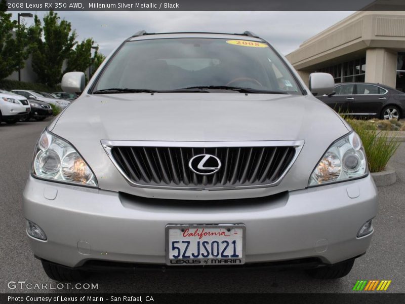 Millenium Silver Metallic / Black 2008 Lexus RX 350 AWD